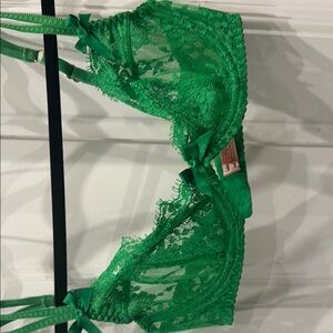 Green Lace Bra